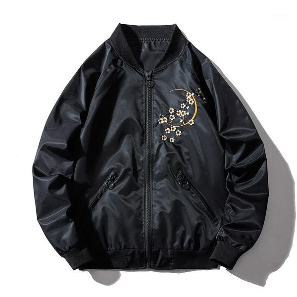 

bomber autumn new spring men women dragon embroidery casual slim patchwork windbreaker jacket male outwear zipper1, Black;brown