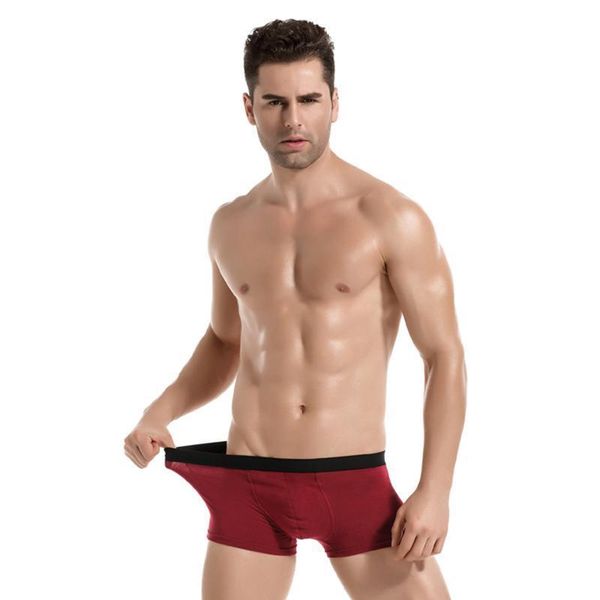 4pcs/lot mens underwear cotton boxers man breathable panties solid shorts brand underpants fashion casual clothing