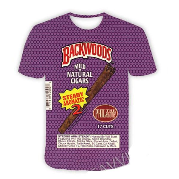 

new fashion women men 3d print backwoods casual t-shirts j017, White;black