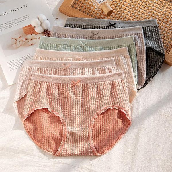 

ladies seamless modal briefs lace bow cotton crotch panties1, Black;pink