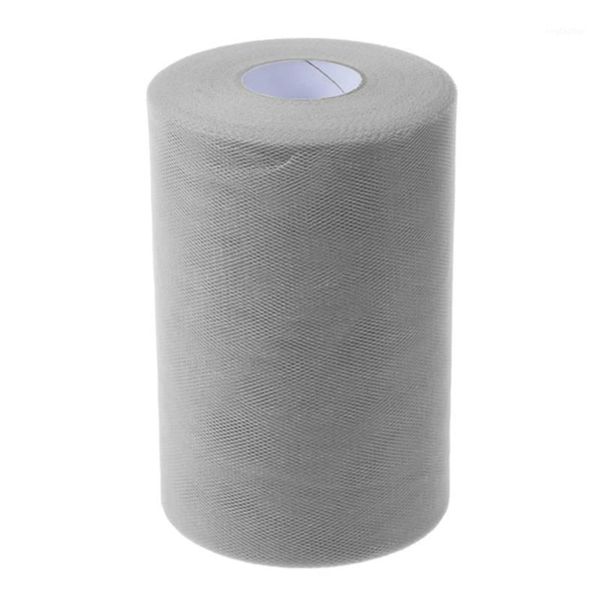 

decorative flowers & wreaths 1 roll decoration tulle 90m x 15cm for deco of car banquet wedding party procession handicraft gray1