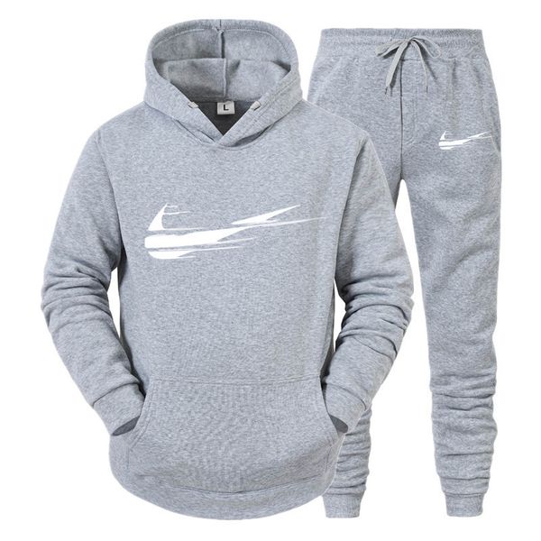 Marke Herbst Winter männer Sweatsuit Sets 2 Stück Jacke Track Anzug Hosen Trainingsanzug Männer Sportswear