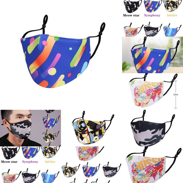 

factoryfactoymascarilla designer face masks camo printed washable dustproof breathable insertable filter anti-smog mask 4 n1at8