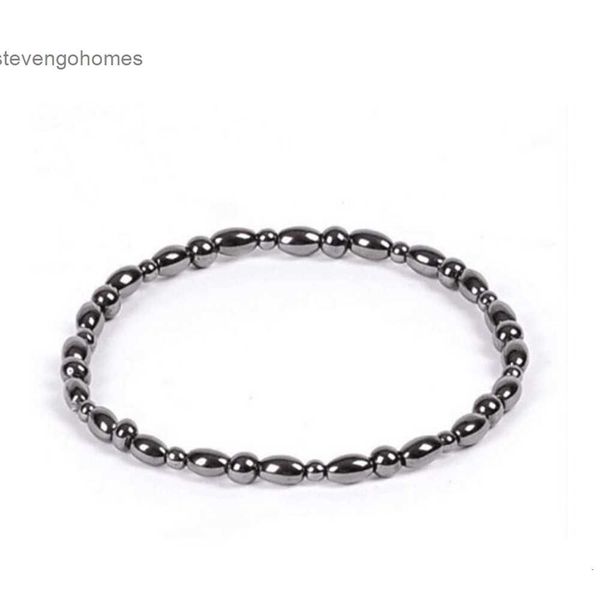 

black magnetic anklet bracelet, Silver