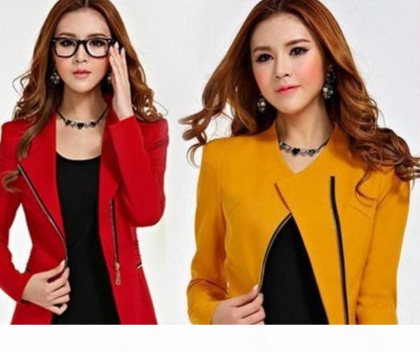 

new women's long-sleeve short winter jacket zipper jackets female coat woman's clothing outwear red 4 size, White;black