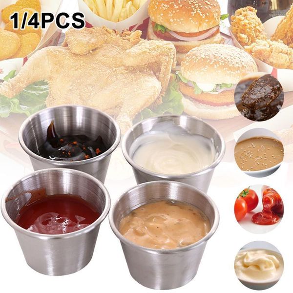 

stainless steel sauce cup(50ml) individual dipping cups portion cups ramekins sauce container for restaurant1