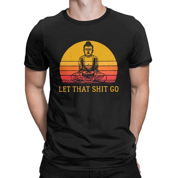 

vintage let that go buddha for round collar vintage style short sleeve summer sport hooded sweatshirt hoodie men t shirt