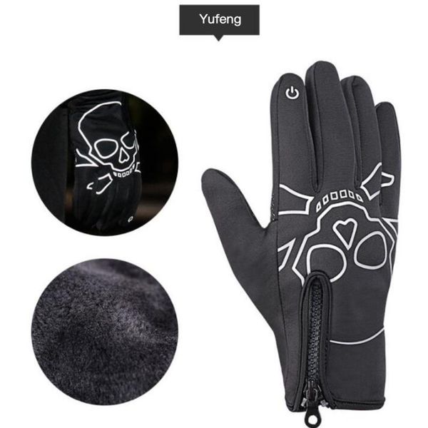 

wheel up with zipeer gloves mens leather warm winter soft comfy driving cycling black thermal glove dropship, Blue;gray