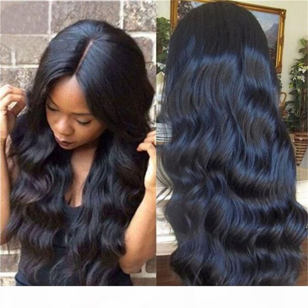

brazilian body wave virgin human hair wigs lace front wig with baby hair glueless full lace wig for black woman, Black;brown