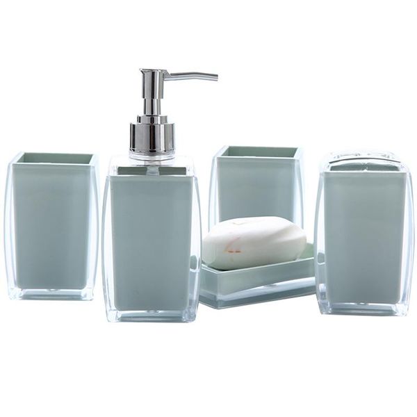 

creative acrylic bathroom accessories sets five-piece set simple washing kit teeth cylinder cup soap dish wx11261356