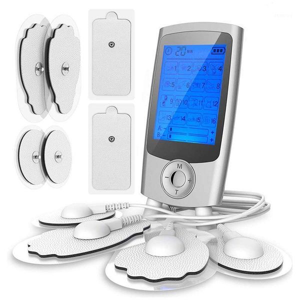

16 mode dual output digital electronic pulse massager ems muscle stimulator pain relief machine electro therapy body massage1