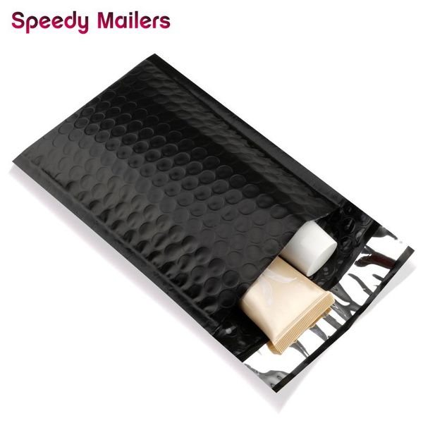 

скоростные почтовые почтовые 10 шт. / 4х7-дюймовый / 120 * 180 мм черный поли пузырьковый почтовой почтовый уплотнение мягкие конверты / чер