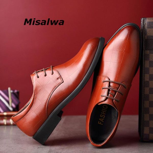 

misalwa traditional classic men dress shoes italian business wedding derby shoes black leather daily office footwear drop ship