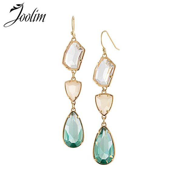 

dangle & chandelier joolim jewelry wholesale/ classic light green glass water drop earrings design earring, Silver