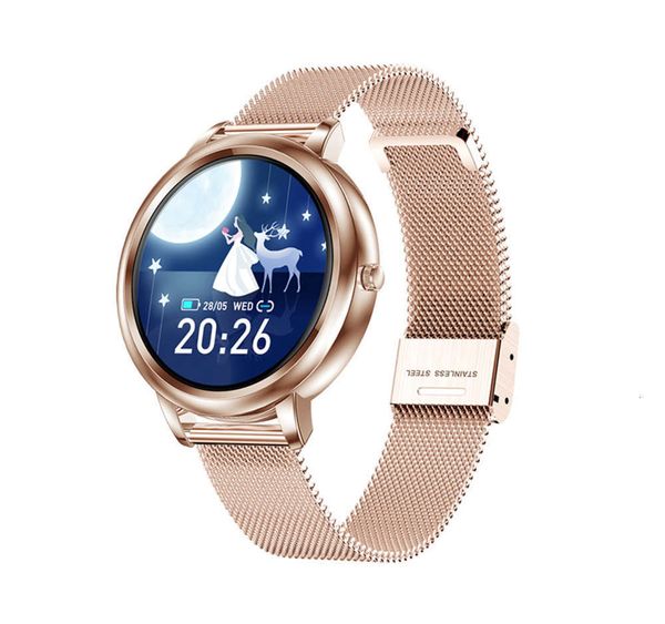 

new hk20 round screen smart watch personalized custom bluetooth heart rate and blood prsure measurement women's fashion christmas brace