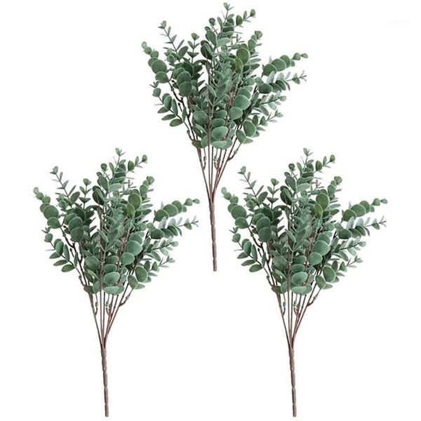 

artificial small eucalyptus green simulation floral,artificial eucalyptus plant fake silver dollar (3pcs)1