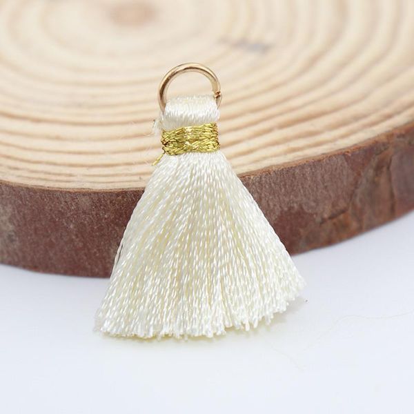 

30pcs 2.5cm metal ring gold thread mini tassels fringe pendant diy material jewelry earring curtain decor smooth tassels trim h qyluwq
