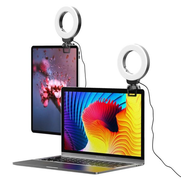 

ulanzi vijim cl06 4''/10cm 3200k-6500k led ring light with clip fill light for ipad/laponline meeting conference