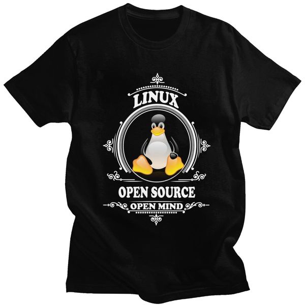 

sport funny linux shirt open source open mind tshirt men short sleeve penguin developer programmer ccoder t-shirts 100% cotton tee top