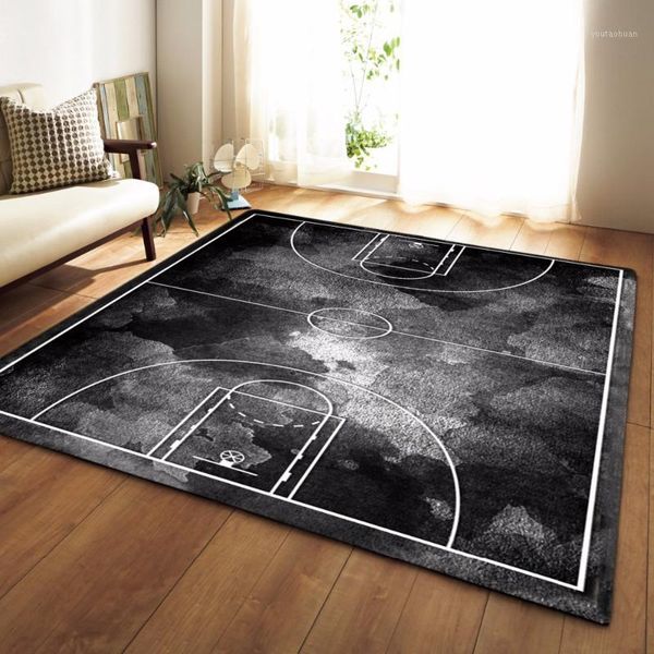 Ковры Europen Style Больший коврик Фланель бархат Память Пена Ковер Play Basketball Game Mats Baby Craming Кровать Коврики Пальолон Декор Область Rug1