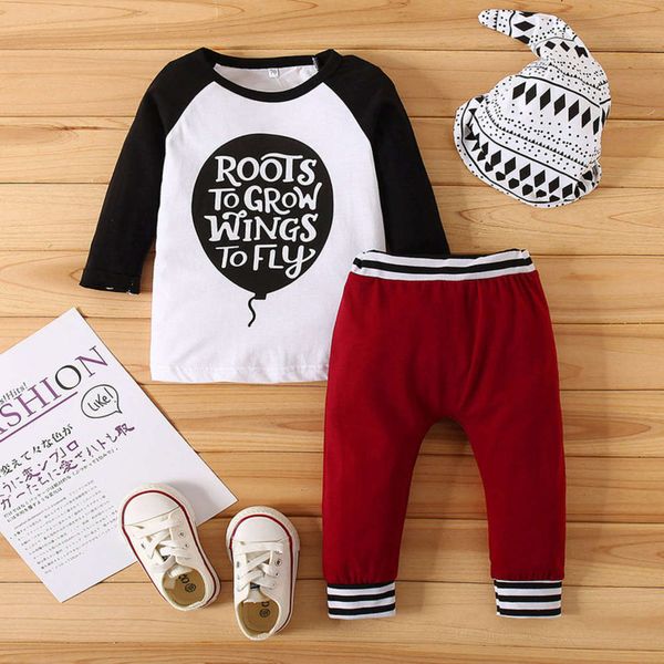 

baby spring and autumn comfortable clothing home korean children's alphabet printed cotton long sve pajamas suit, Blue;red