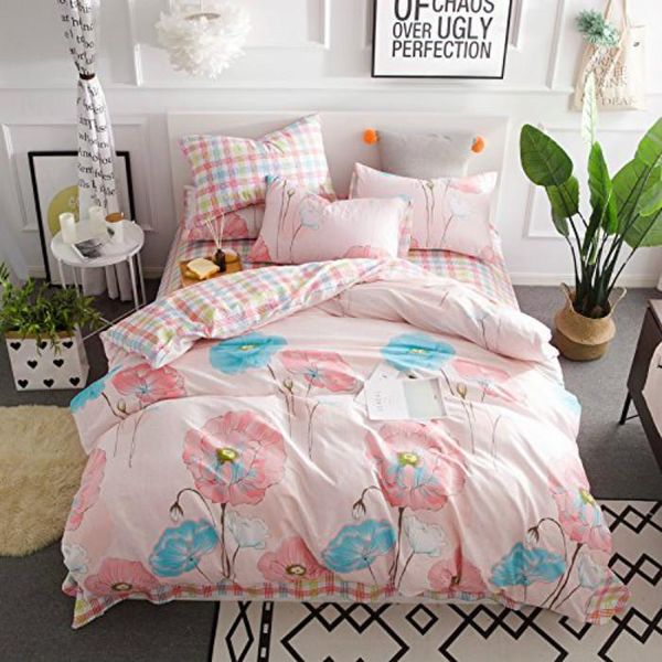 

bedding sets winlife floral pattern printed duvet cover set for girls1