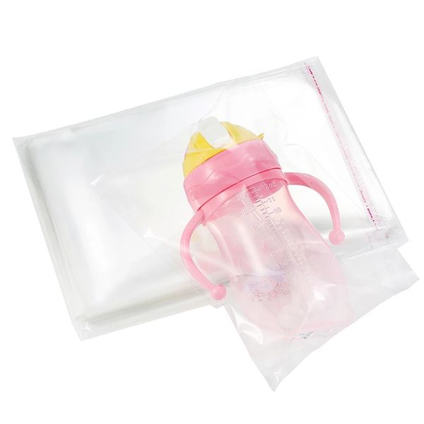 

12*18cm clear self-adhesive cello cellophane bag self sealing small plastic bags for candy packing resealable cookie packaging bag pouch