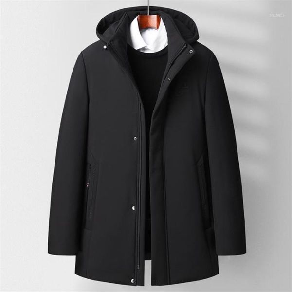 

men's winter jacket 2020 add velvet to keep warm men's jacket business suits comfortably coat middle-aged winter1, Black