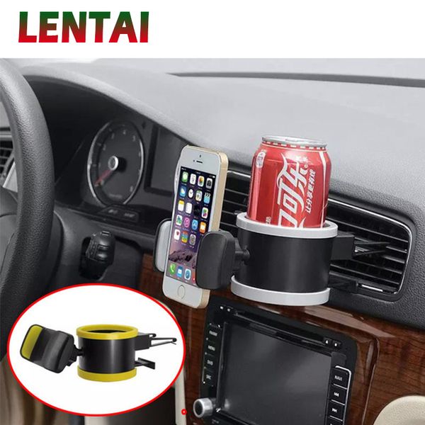 

lentai 1pc air outlet car phone stand water cup holder for toyota c-hr corolla seat leon ford focus 2 fiesta ranger mazda 3 6