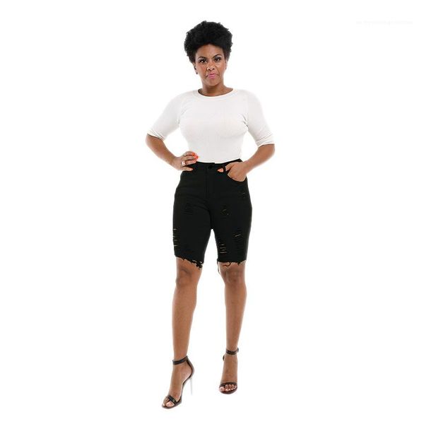 

fit zipper fly карандаш джинсы дамы моды шорты женщин конфеты цвет denim шорты hole высокой талией тонкий, White;black