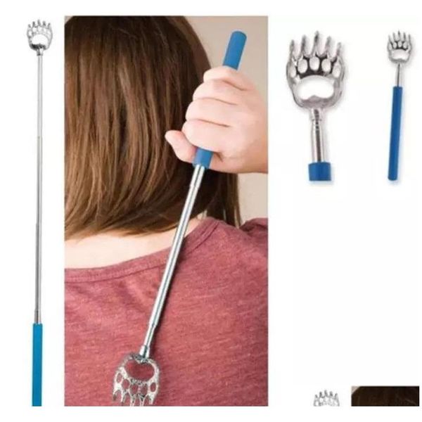 

stainless clip back scratcher practical handy telescopic scratching massage kit bear claw itch b qylphg tore2010