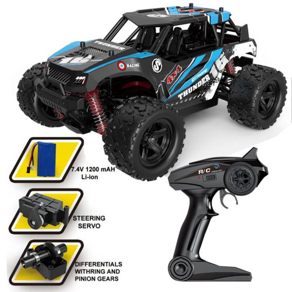 RC Cars Model 1/18 RC CAR 4WD 1/18 2,4 г 36 км/ч высокоскоростный автомобиль с дистанционным управлением автомобиль RC Buggy внедорожный автомобиль