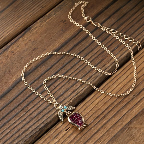 

s1891 fashion jewelry vintage garnet gold necklaces dangle earrings, Silver