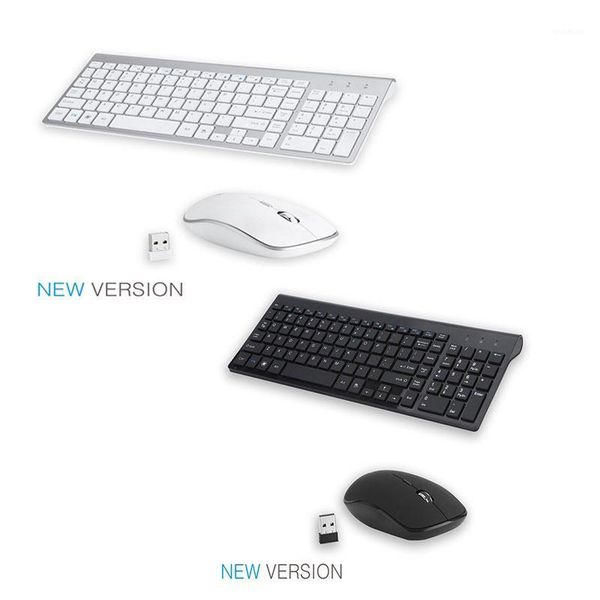 

wireless ultra-thin mute 2.4ghz thin full size wireless keyboard mouse combo set for computer, lap desk notebook1