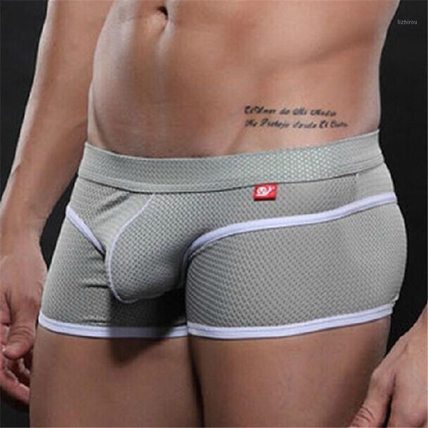 

3pcs/lot wj men's boxer underwear low-rise boxers pouch mesh breathable boxers1, Black;white