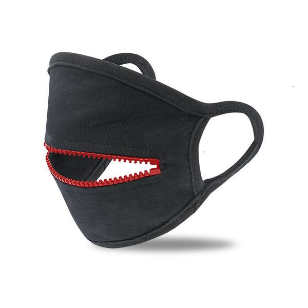 

cotton man woman fashion black breathable washable sport masks with zipper cycling protective mouth cover 2 nl3h9