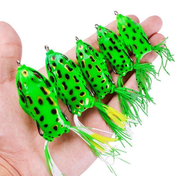 

15pcs/lot frog soft fishing lures double hooks 6g 13g 15g water ray frog artificial minnow crank soft bait fishin jllyve