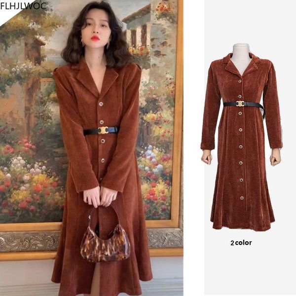 

fenimine vestidos women fashion long sleeve elegant office lady work single breasted button shirt dress with belt d1430, Black;gray