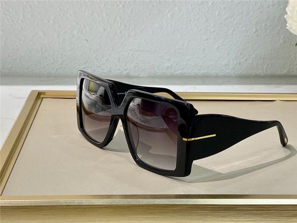 

new fashion design sunglasses 790 large square plate frame simple popular sales style uv400 protective glasses with box, White;black