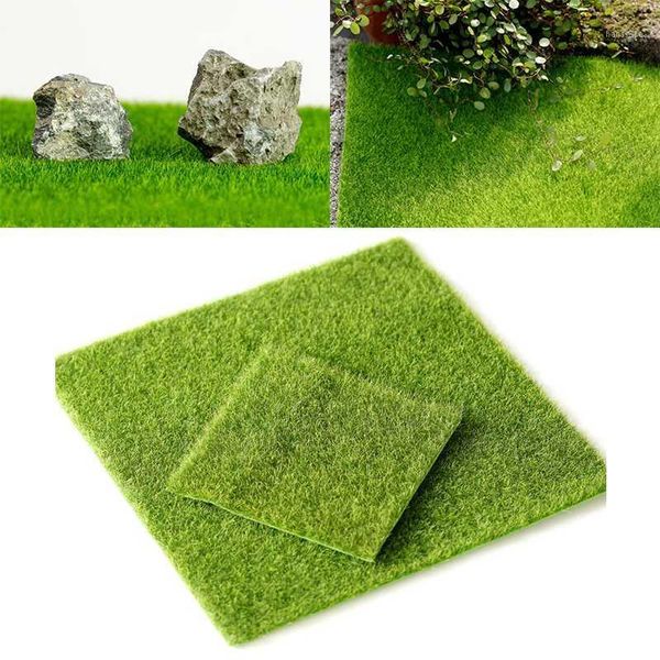 

10pcs diy artificial simulation green lawn micro bryophyte turf for garden home wall floor wedding decoration1
