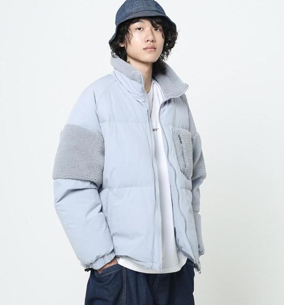 

2020 winter down jacekt men fashion long sleeve thicken stitched lambswool white duck down coat man warm outerwear w1167, Black
