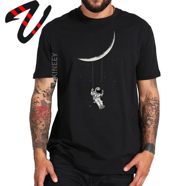 

sport astronaut t shirt space swing under moon digital print t-shirt sweatshirt eu size premium cotton extended aviation tshirt