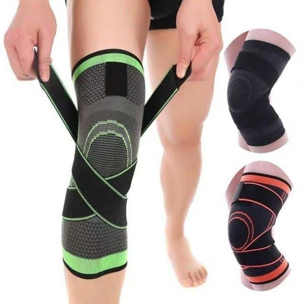 

nylon three-dimensional breathable sports knee pads move easily kinesiology tape fitness elastic knee pads self-adhesive bandage, Black;gray