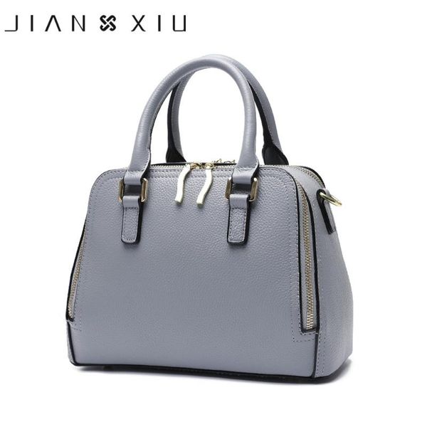 

jianxiu women split leather handbag shoulder messenger bags double zipper handbags women famous brands 2020 new small tote bags