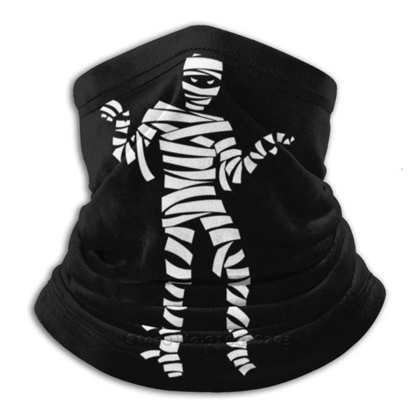 

halloween horror mummy 3d bandana face neck warmer soft fleece mask sport scarf ghost ghosts halloween horror monster scary, Blue;gray