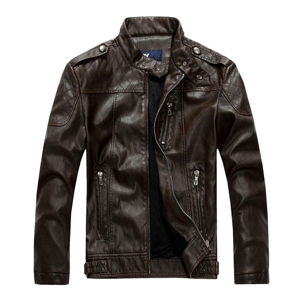 

tag 2021 new jackets false men classic wind-test men's leather jacket from pu coats back fit size m-2xl 326 10ox, Black