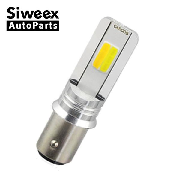 

1 pcs bay15d 1157 t25 3157 t20 7443 new brake light led car turn signal cob yellow and white two-color daytime running lamp 12v