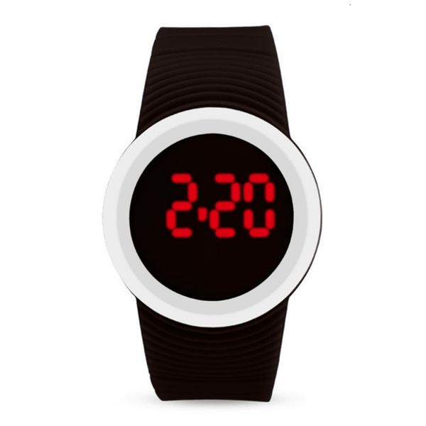 

led fashion trend cool ultra thin electronic sports casual couple children students bracelet jelly watch xm-ctvo, Slivery;brown