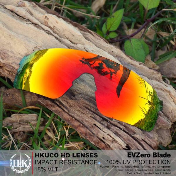 

hkuco replacement lenses for evzero blades sunglasses red polarized, White;black