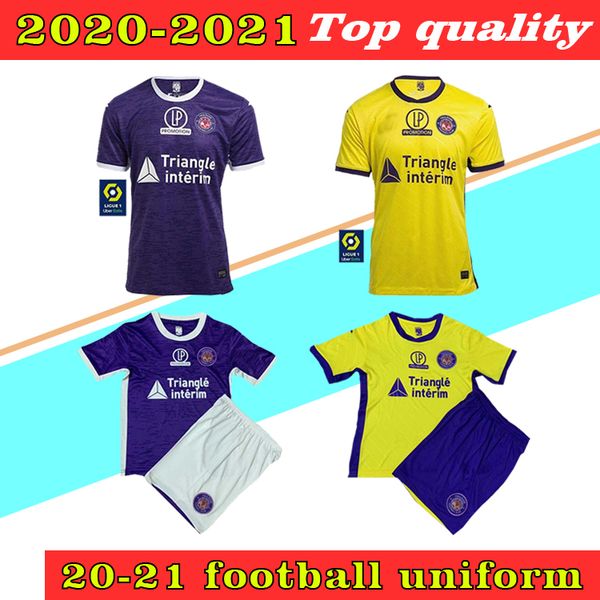 

new toulouse fc soccer jersey 20 21 toulouse home away rhys healey anriste bayo spierings adli men+kids kit football shirts uniforms, Black;yellow